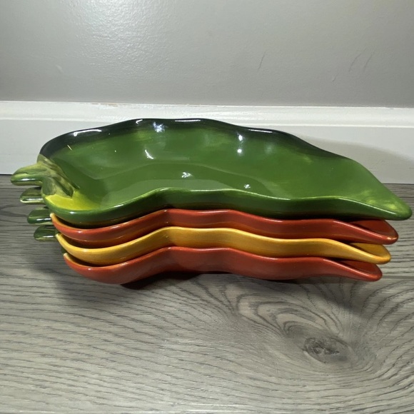 4 Clay Art La Mesa Jalapeño Chili Pepper Salsa Bowls Chip/Dip Serving Dish, Four - Picture 8 of 12
